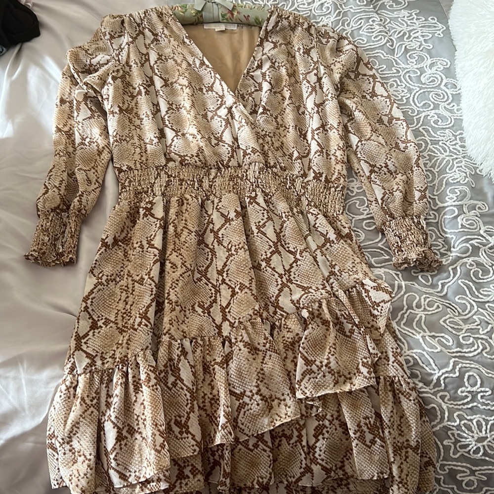 Snake print Michael Kors midi dress! Barely worn, just like new!